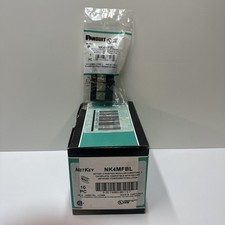  10 Panduit NK4MFBL NetKey 4-Port Modular Furniture Faceplate Black Box of 10