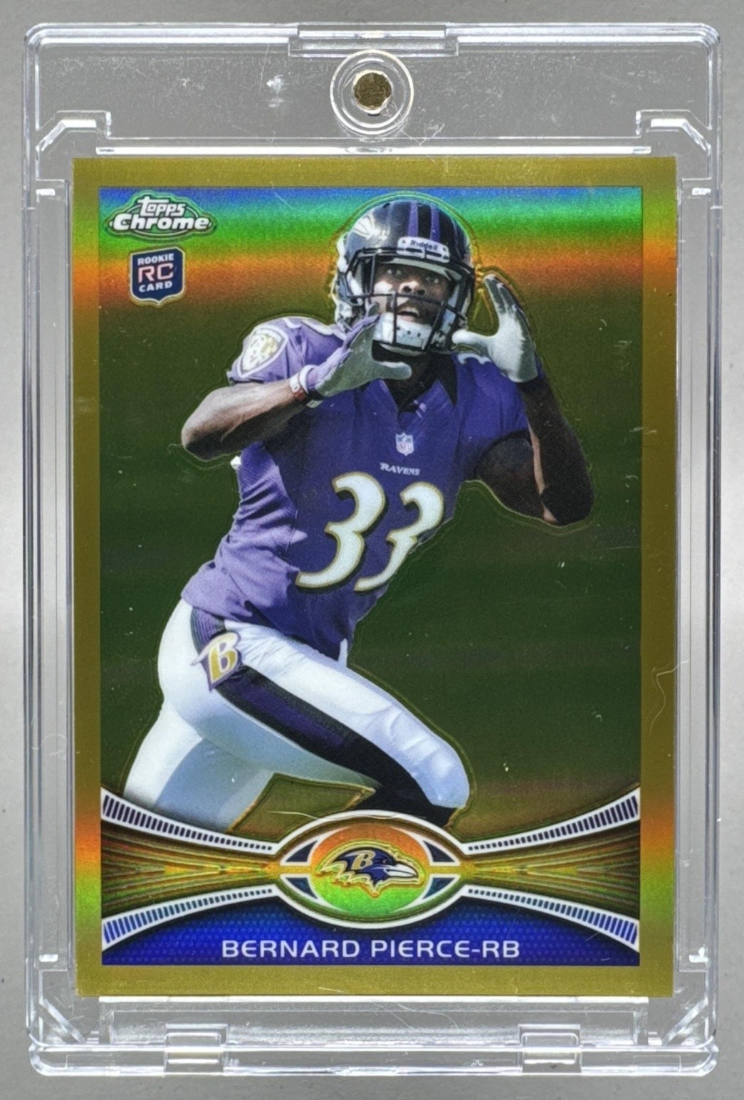 Bernard Pierce Topps Chrome #213 Gold Refractor