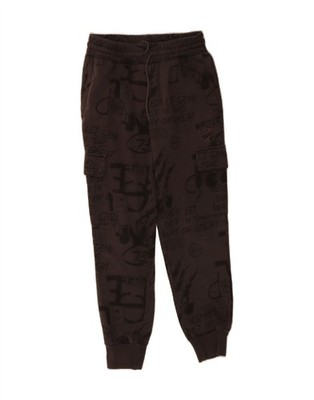 PUMA Mens Graphic Cargo Tracksuit Trousers Joggers Small  Grey Sports DB44