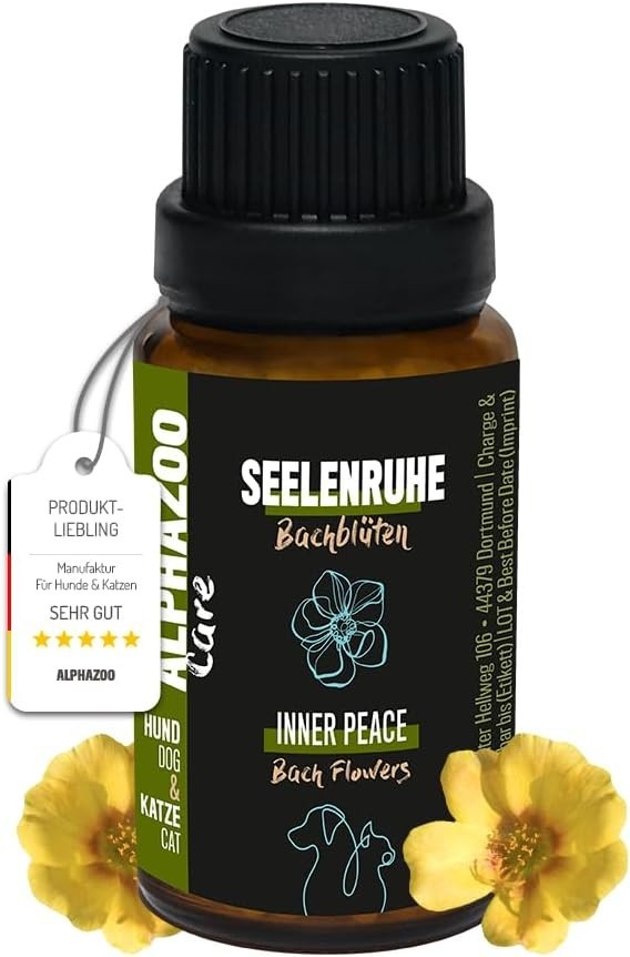 Bewährte Bachblüten Globuli für Tiere in 15g Flasche – Stress und Angst lösen