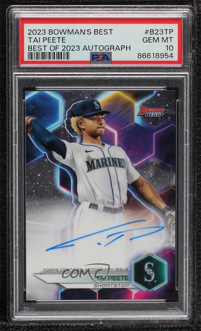 2023 Bowman's Best Best of 2023 Auto Tai Peete #B23-TP PSA 10 GEM MT Auto 0wc9