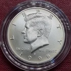 1998 S Proof Kennedy Half Dollar  50c Uncirculated Silver Matte Finish  #102345