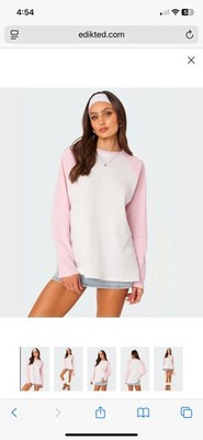 NWT Edikted Waffle Knit Long Sleeve Top Women s Size Medium Cozy Lounge