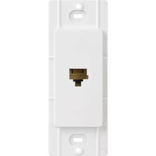 Claro Telephone Jack, White CA-PJ-WH 