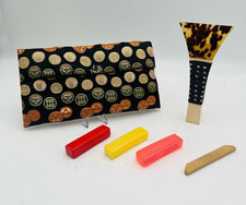 Shamisen Bachi Pick Traditional Instrument Tool with Case