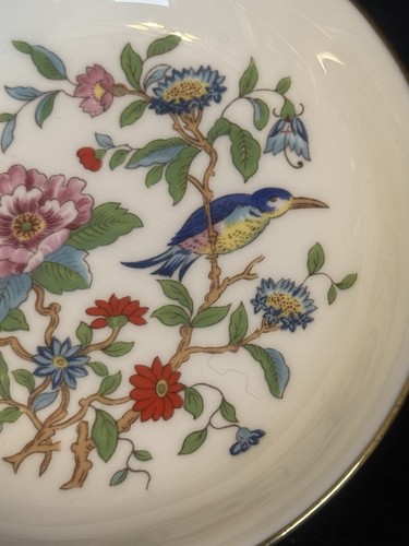 Plato de baratija vintage Aynsley English Bone China cubierto PEMBROKE pájaros floral - Imagen 2 de 5
