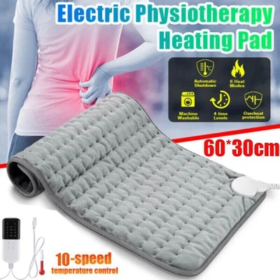 HAILICARE Electric Heat Pad for Back Neck Pain Cramps Relief Machine Washable 10 Levels UK