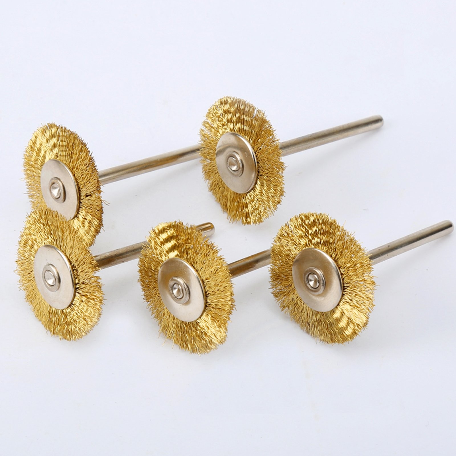 5pcs 25mm Brass Wire Wheel Brushes Grinder Polishing Power Rotary Tool Practical