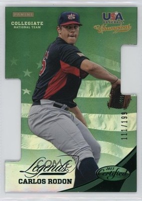 2013 Panini USA Baseball Champions Mirror Green 111/199 Carlos Rodon #17 1q22