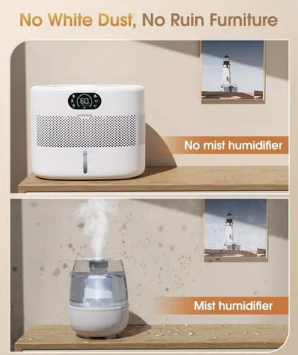 Jack and Rose HM009 -1 - Reuseable Wick Evaporative Humidifier, White - Bild 2 von 6