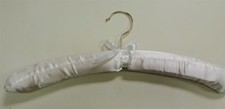 Victorian Trading Co 5 Satin Padded Ivory Solid Hangers 13D