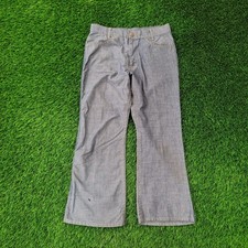 VTG 70s Levis Orange Tab Flares 30x26 Talon Zip Hippie Bell Bottoms Cropped