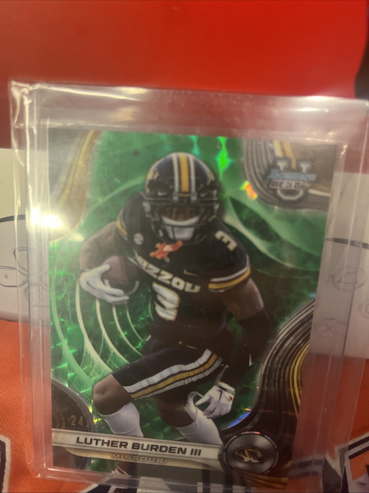 2024 Bowman's Best University - Luther Burden #21 Lime Green Geometric /35 (RC)