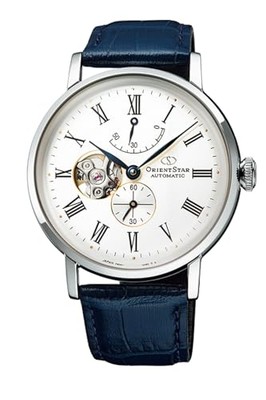 ORIENT STAR Automatic Semi-Skeleton Mechanical Open Heart RK-AV0003S Silver