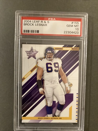 Brock Lesnar 2004 Leaf Rookies & Stars RC PSA 10