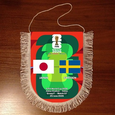 Pennant Japan - Sweden World Cup 2026 Football Team