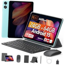 2026 Android 15 Tablet with Keyboard, 24GB 64GB 2TB Expand, 10 Inch 2 in 1