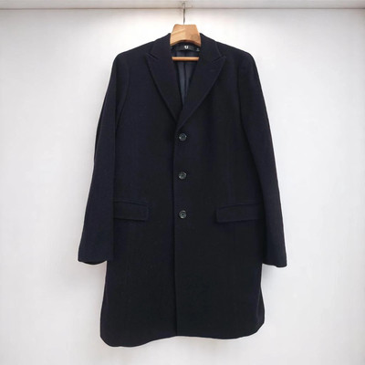Uniqlo J Jil Sander Cashmere Blend Chester Coat M Black Elegant