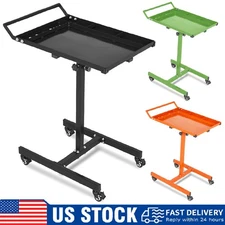 Rolling Work Table ,Adjustable Rolling Tool Tray Cart Garage 220lbs with Wheels