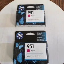 Original HP 951 Magenta Ink Lot of 2 OfficeJet 8600/OfficeJet Pro Exp Oct 2021