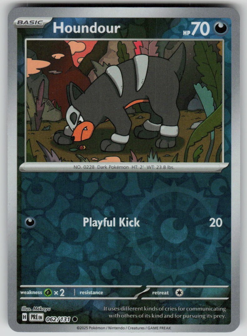 Houndour 062/131 Reverse Holofoil SV: Prismatic Evolutions Lightly Played EN ...