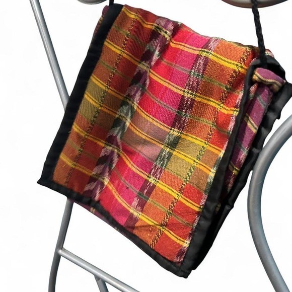 Small boho patchwork satchel/crossbody approx 6in… - image 3