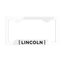 Lincoln License Plate Frame Custom Made Of Premium White Aluminum Metal