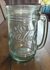 Vintage Coca Cola Coke Green Glass with Handle 5.5"