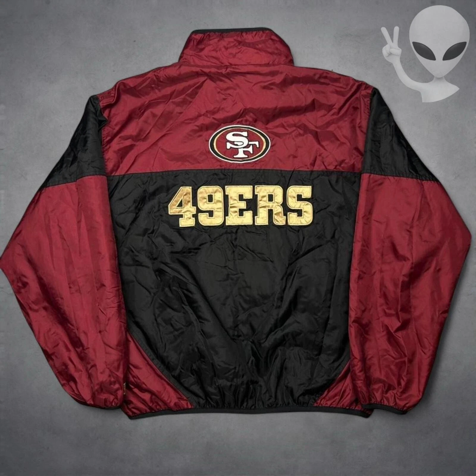 Vintage NFL San Francisco 49ers Reversible Windbreaker Jacket Mens XL Y2K