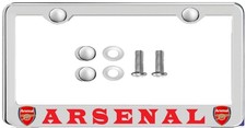 License Plate Frame Chrome Stainless Steel Vinyl Letters Logos For Arsenal