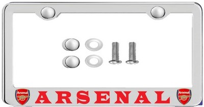 License Plate Frame Chrome Stainless Steel Vinyl Letters & Logos for ARSENAL