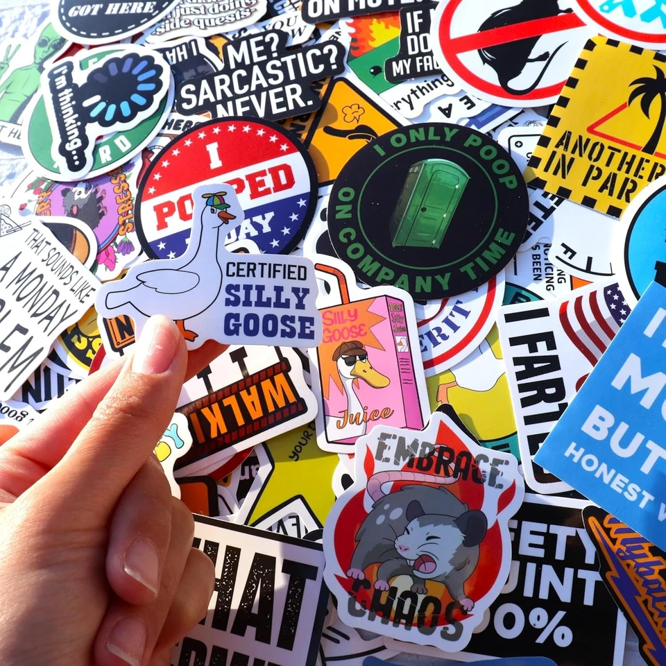 200 Pcs Funny Stickers for Adults (Dirty) Meme Water Bottles Multicolor  - Image 2 of 4