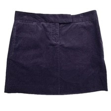 JCrew Mini Skirt Corduroy Postage Stamp Vintage Y2k J Crew Eggplant Purple Sz 2