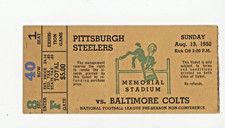 1950 Baltimore Colts NFL Football Ticket Stub FIRST NFL YEAR and GAME Exhibition