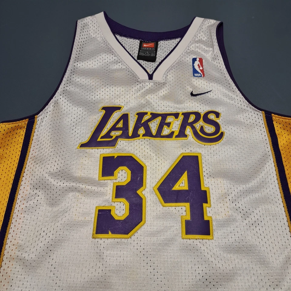 Винтажная футболка Шакила О'Нила из Los Angeles Lakers Nike No34 молодежный размер большой - Изображение 2 из 4