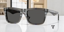 BURBERRY BE4434F 414787 Check Lichen Dark Grey 57 mm Men's Sunglasses