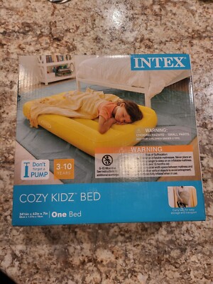 Intex Cozy Kidz Bright Inflatable Air Bed Mattress w/ Carry Bag