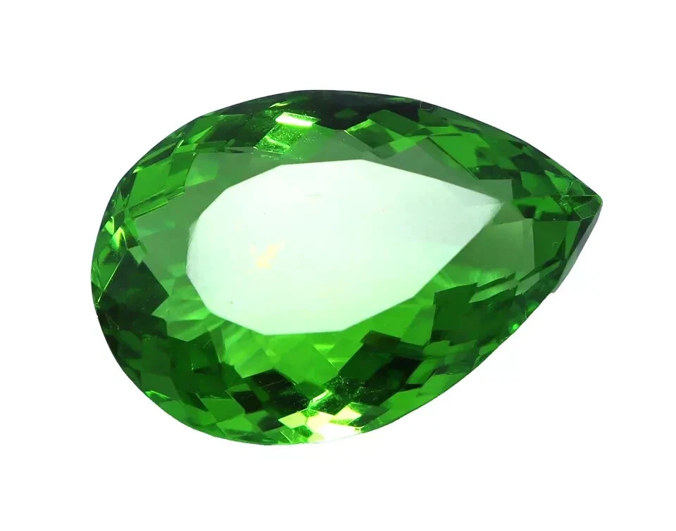 Piedra preciosa suelta certificada corte pera topacio verde natural 1000 quilates con regalo gratis Foto 3 de 4