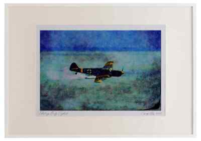 727032 Messerchmitt 108 _Taifun_, Over The English Channel Watercolour Picture