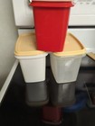 Vintage Tupperware Set Of 3 Shelf Saver Containers #1243 Clear With 3 Lids — photo 5