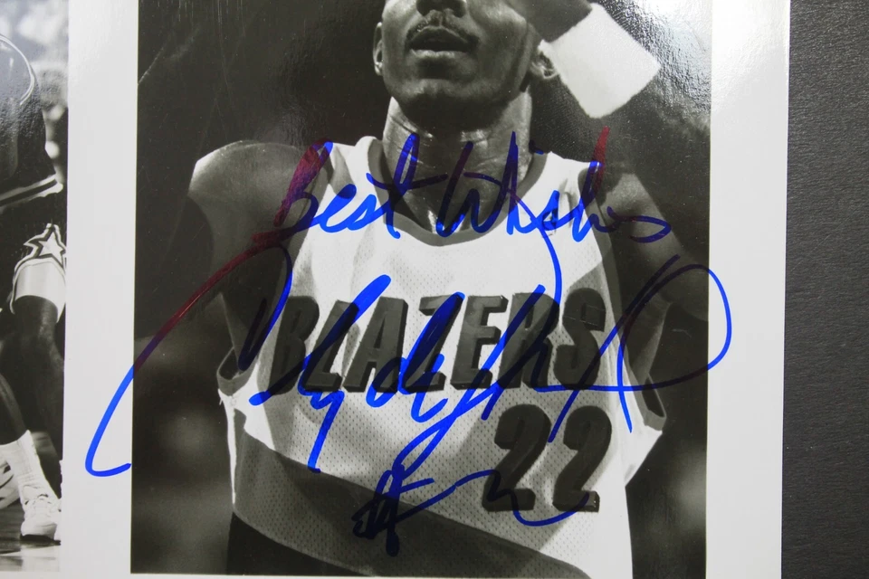 Clyde Drexler HOF Signed 8x10 Photo Autograph Portland Trailblazers Houston JSA - Image 4 of 4