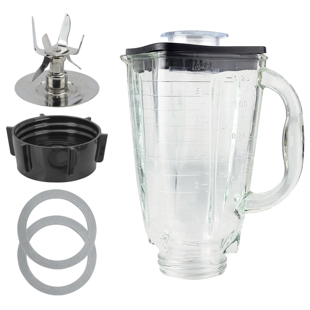 5-Cup Square Top 6-Piece Glass Jar Set with Fusion Blade for Oster Blenders
Opens in a new window or