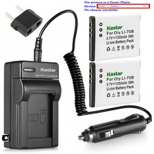 Kastar Battery AC Travel Charger for Olympus Li-70B Olympus FE-4020 D-745 Camera