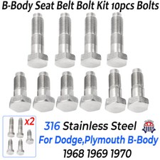 For 68 69 70 B-body Charger Gtx Roadrunner Coronet Seat Belt Bolts Kit Stainless For 68 69 70 B-body Charger Gtx Roadrunner Coronet Seat Belt Bolts Kit Stainless