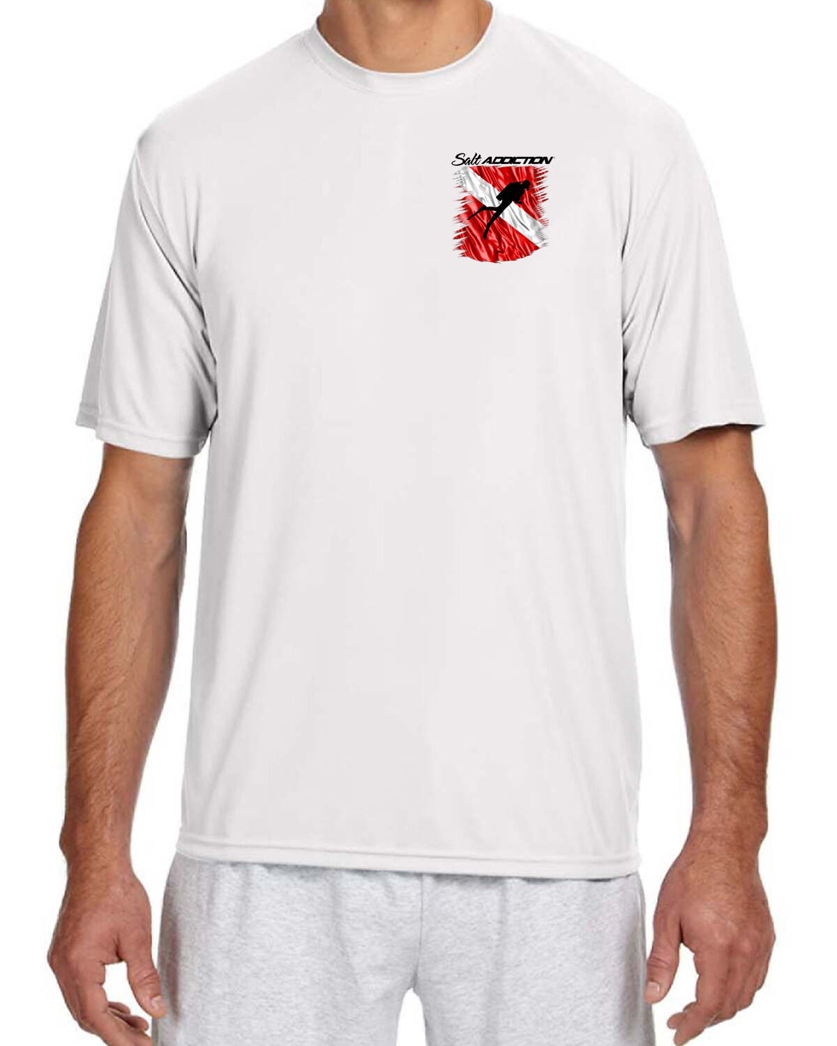 T-shirt Manches Longues Salt Addiction - Motif Pêche En Mer, Boussole, Homme