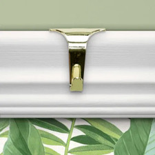 Picture Rail Hooks 44 x 40mm Brass Hanging Mirror Painting Steel Strong Reliable