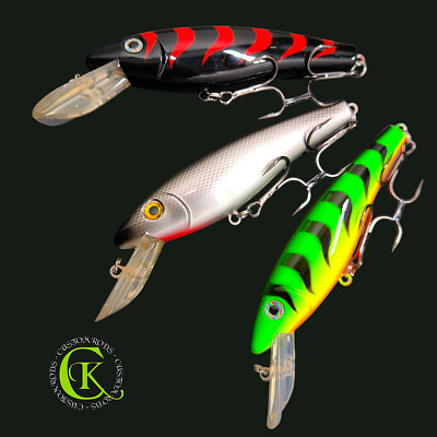 3x 13,3cm Hardbait Wobbler Runner Swimbait Crankbait Ernie UV Hecht Zander Wels
