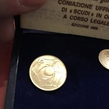San Marino, 2 Scudi e 1 Scudo 1986, Oro, ( ragno ).