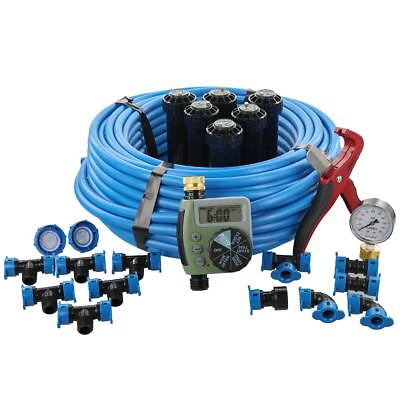 #ad Orbit In Ground 1 2 In Blu Lock Tubing System Sprinkler Kit W Hose Faucet Timer $131.01
