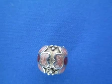 PANDORA ALE, Sterling Silver Pink Four Petal Flower Charm